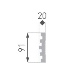 Cimaise Murale Moderne Marbet B-39 | 20 X 91 Mm | Polystyrène -Décoration Intérieur MARBET B39 2