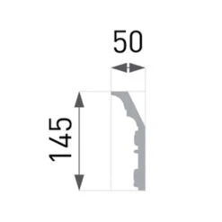 Moulure De Plafond Chic Marbet B-49 | 50 X 145 Mm | Polystyrène