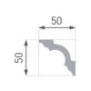 Moulure De Plafond Sobre Marbet E-14 | 50 X 50 Mm | Polystyrène Résistant à L'impact, à L'humidité