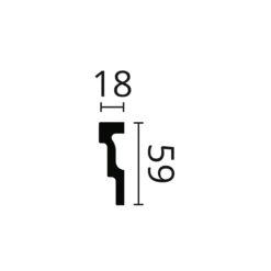 Moulure De Plafond Minimaliste NMC NOMASTYL M2 20 X 60 Mm Polystyrène Léger Blanc