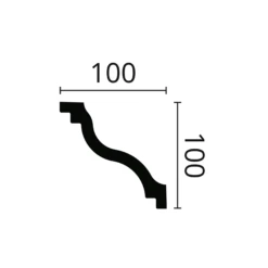 Moulure De Plafond Sublime NMC NOMASTYL SL 100 X 100 Mm Polystyrène Léger Blanc