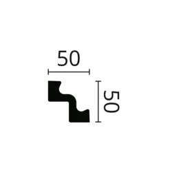 Moulure De Plafond Magnifique NMC NOMASTYL ST2 50 X 50 Mm Polystyrène Léger Blanc