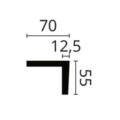 Cimaise Tendance NMC WALLSTYL WS2 55 Mm X 70 Mm X 2200 Mm Polystyrène