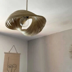 Abat Jour Coquillage Ajouré En Bambou De Bali - Modèle Exclusif -Décoration Intérieur abat jour coquillage ajoure en bambou de bali 2