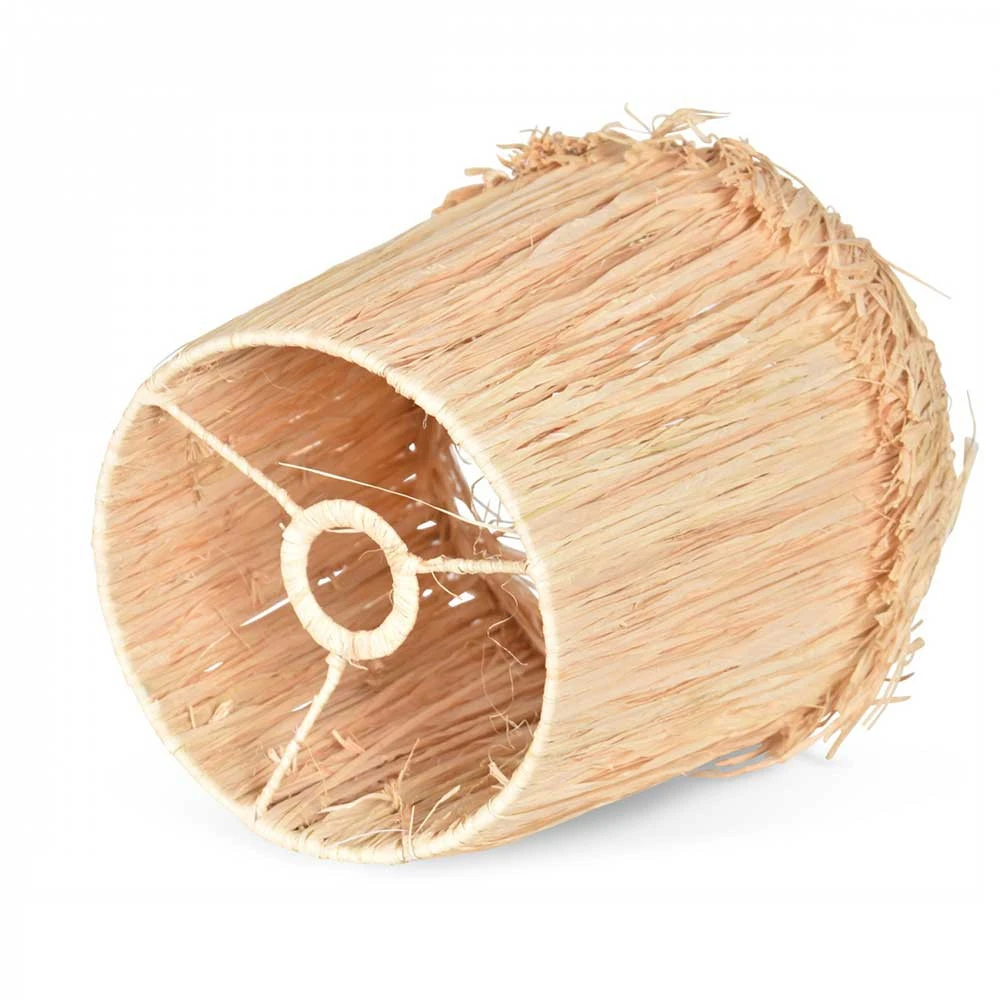 Abat-jour Pour Luminaire En Raphia Avec Franges - Hauteur 25 Cm 5 Abat-jour Pour Luminaire En Raphia Avec Franges - Hauteur 25 Cm – Image 5