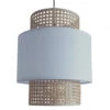 Abat-jour Pour Suspension Cannage Rotin Naturel Et Blanc "Cassie" 30 Cm