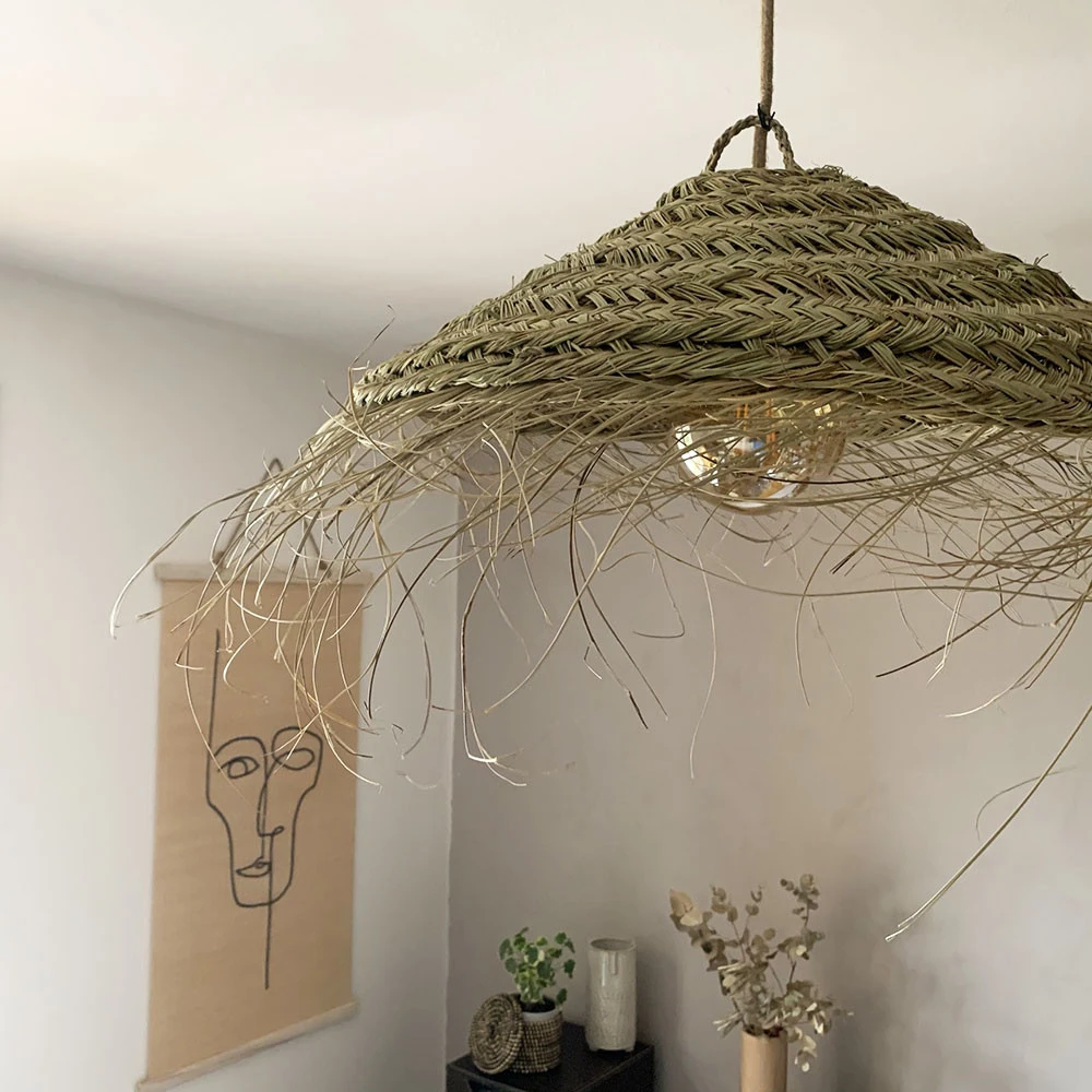 Abat-jour Pour Suspension Parasol M En Fibre Alfa Naturelle Tressée 2 Abat-jour Pour Suspension Parasol M En Fibre Alfa Naturelle Tressée – Image 2