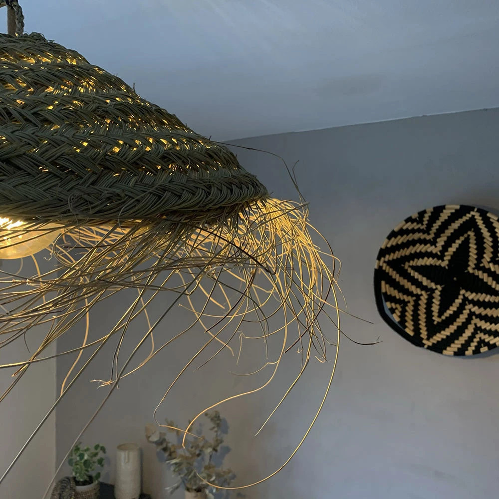 Abat-jour Pour Suspension Parasol M En Fibre Alfa Naturelle Tressée 4 Abat-jour Pour Suspension Parasol M En Fibre Alfa Naturelle Tressée – Image 4