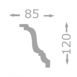 Moulure De Plafond Noble | 85 X 120 Mm | Polystyrène