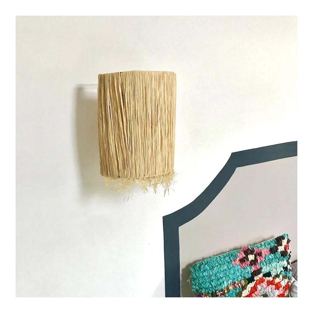 Applique Luminaire En Raphia Naturel Du Maroc 2 Tailles Dispo 3 Applique Luminaire En Raphia Naturel Du Maroc 2 Tailles Dispo – Image 3