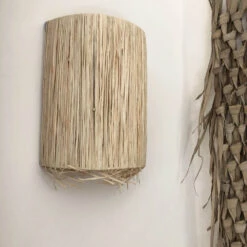Applique Luminaire En Raphia Naturel Du Maroc 2 Tailles Dispo