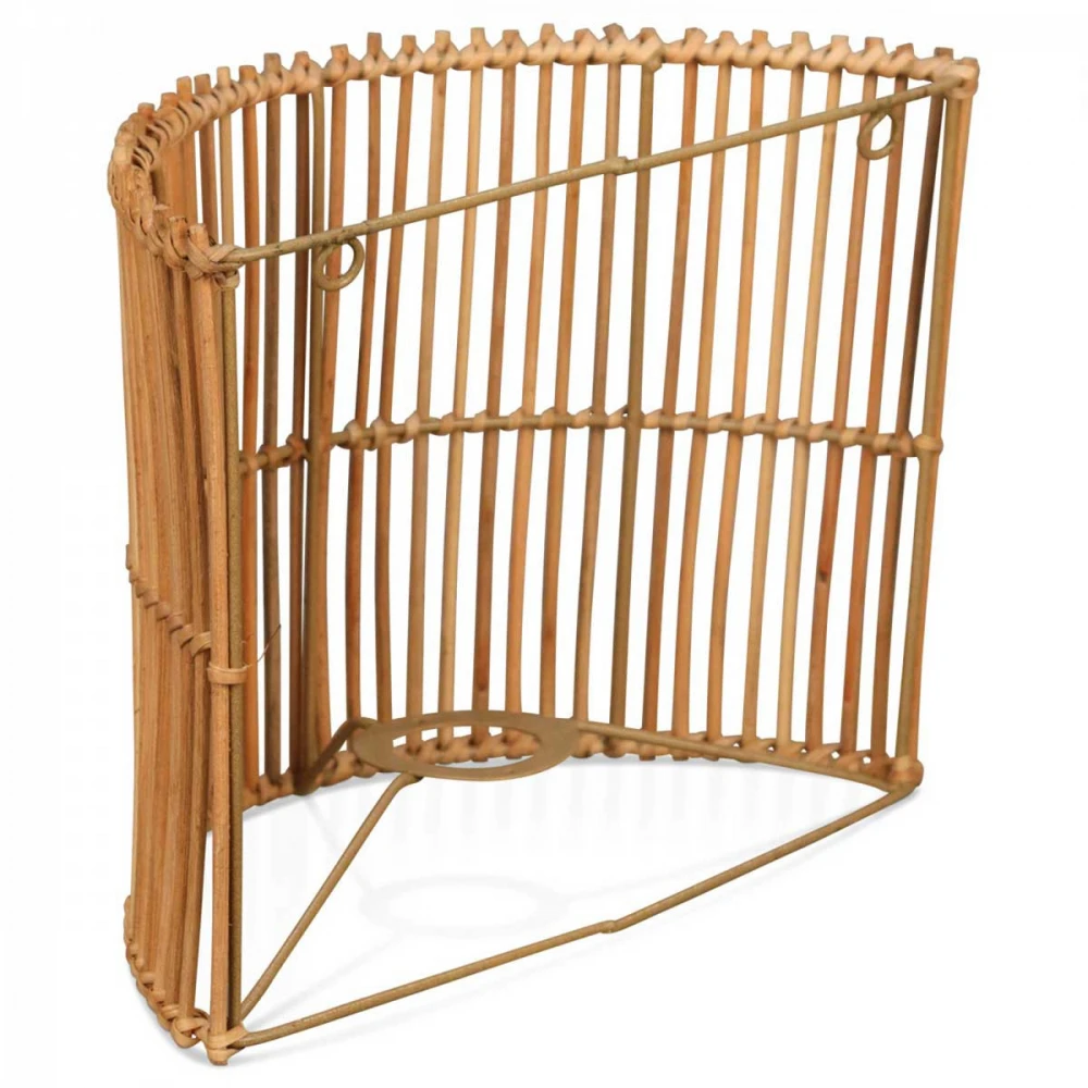 Applique Murale En Rotin Naturel Foncé Modèle Cabane 3 Applique Murale En Rotin Naturel Foncé Modèle Cabane – Image 3