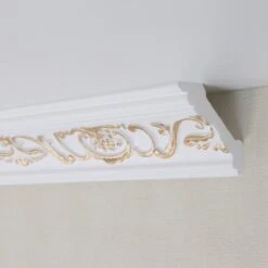 Moulure De Plafond Sublime Marbet B-6 GOLD | 53 X 53 Mm | Polystyrène -Décoration Intérieur b6 gold bearbeitet