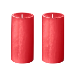 Piliers Rouges GloLite By PartyLite® Iced Snowberries™, Les 2