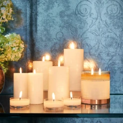 Pilier GloLite By PartyLite® Non Parfumé, Blanc, 7x15 Cm -Décoration Intérieur fh18 g511023 a