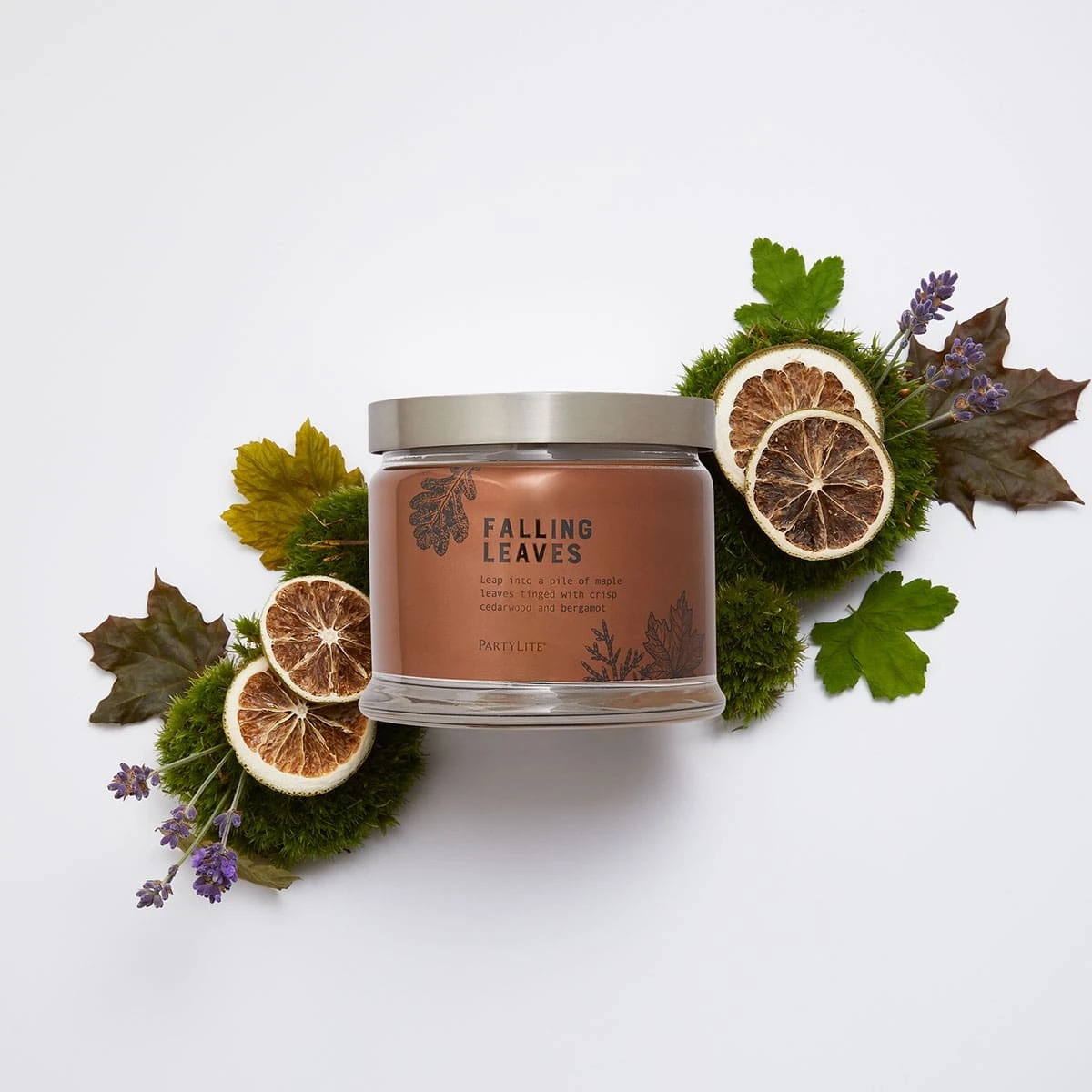 Pot à Bougie 3 Mèches Falling Leaves 2 Pot à Bougie 3 Mèches Falling Leaves – Image 2