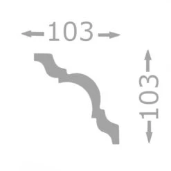 Moulure De Plafond Moderne | 103 X 103 Mm | Polystyrène