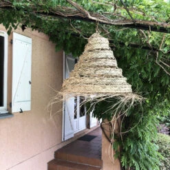 Abat-jour En Paille Alfa Ajouré Pour Lustre Fait Au Maroc XL Doum -Décoration Intérieur grande suspension doum ajouree 5