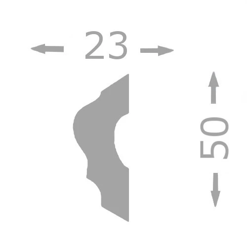 Cimaise Murale élégante | 23 X 50 Mm | Polystyrène Résistant à L'impact, à L'humidité 1 Cimaise Murale élégante | 23 X 50 Mm | Polystyrène Résistant à L'impact, à L'humidité