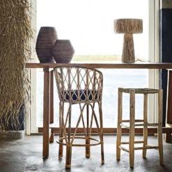 Lampe à Poser En Raphia XL Style Minimaliste - Mme Stoltz -Décoration Intérieur lampe a poser en raphia style minimaliste mme stoltz 2