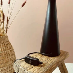 Lampe Dôme Paul Métal Noir Mat Hauteur 50cm -Décoration Intérieur lampe dome paul metal noir mat h50cm 2