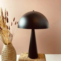 Décoration Intérieur 33 Lampe Dôme Paul Métal Noir Mat Hauteur 50cm