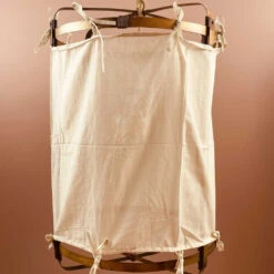 Lanterne Thaïlandaise Métal Et Tissu Beige Uni L