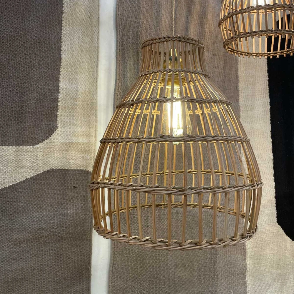 Abat Jour Pour Luminaire Naturel Sofia En Rotin Naturel Forme Nasse Marron 2 Abat Jour Pour Luminaire Naturel Sofia En Rotin Naturel Forme Nasse Marron – Image 2