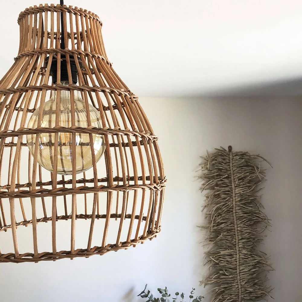 Abat Jour Pour Luminaire Naturel Sofia En Rotin Naturel Forme Nasse Marron 4 Abat Jour Pour Luminaire Naturel Sofia En Rotin Naturel Forme Nasse Marron – Image 4