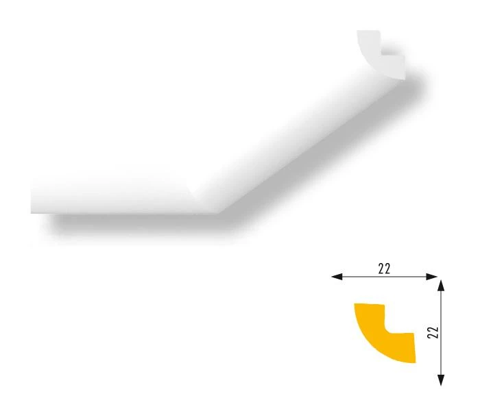 Moulure De Plafond Sublime Marbet E-1 | 22 X 22 Mm | Polystyrène Résistant à L'impact, à L'humidité 5 Moulure De Plafond Sublime Marbet E-1 | 22 X 22 Mm | Polystyrène Résistant à L'impact, à L'humidité – Image 5