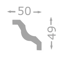 Moulure De Plafond Sublime | 50 X 49 Mm | Polystyrène -Décoration Intérieur napoli 19 2