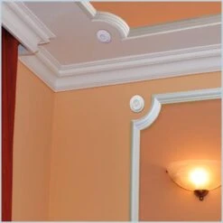 Rosace Jolie Wiesemann RCS-1 | Ø 8.5 Cm | Polystyrène Léger Blanc -Décoration Intérieur rosette rcs 1 bild