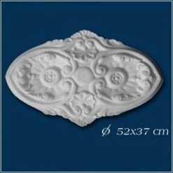 Rosace Chic Wiesemann RO-1 | Ø 52 X 37 Cm | Polystyrène Léger Blanc