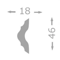 Cimaise Murale Chic | 18 X 46 Mm | Polystyrène