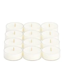 Bougies à Réchaud BeBalanced By PartyLite™ 100 % Soja Non Parfumé, Blanc, Les 12