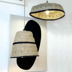 Abat Jour Pour Lustre En Herbier à Pois Noir - Opjet Paris -Décoration Intérieur suspension abat jour en herbier a pois noir opjet paris 3