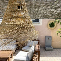 Abat Jour Pour Lampe Ajouré Forme Allongée En Paille Naturelle Tressée 8 Abat Jour Pour Lampe Ajouré Forme Allongée En Paille Naturelle Tressée -Décoration Intérieur suspension ajouree forme allongee en paille 2