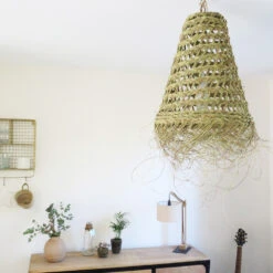 Abat Jour Pour Lampe Ajouré Forme Allongée En Paille Naturelle Tressée 9 Abat Jour Pour Lampe Ajouré Forme Allongée En Paille Naturelle Tressée -Décoration Intérieur suspension ajouree forme allongee en paille 3