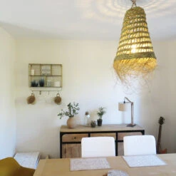 Abat Jour Pour Lampe Ajouré Forme Allongée En Paille Naturelle Tressée 10 Abat Jour Pour Lampe Ajouré Forme Allongée En Paille Naturelle Tressée -Décoration Intérieur suspension ajouree forme allongee en paille 4