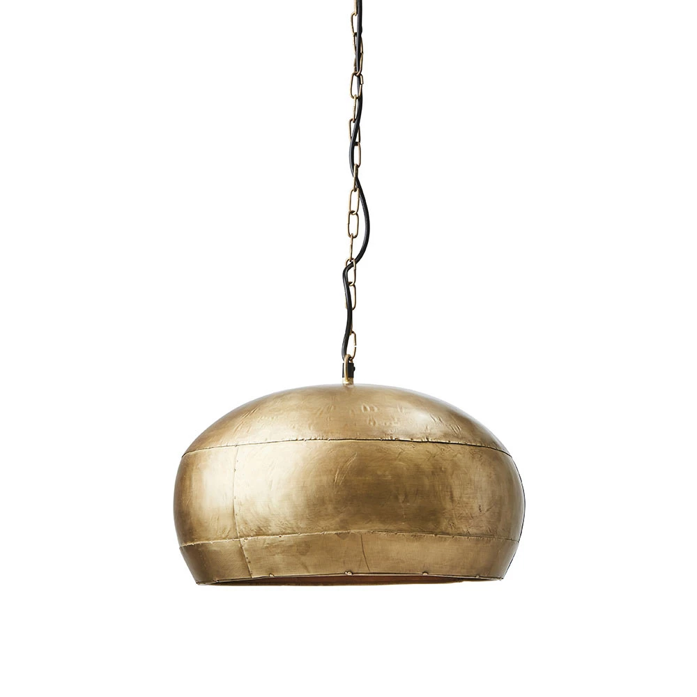 Suspension Arrondie En Métal Doré Forme Coupole Toute équipée 1 Suspension Arrondie En Métal Doré Forme Coupole Toute équipée