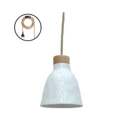 Suspension Lampe Baladeuse Rosinette Simple émail Brillant -Décoration Intérieur suspension baladeuse rosinette simple email brillant 3
