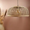Suspension Coupole En Bambou Grisé Jenas D50cm Tout équipée