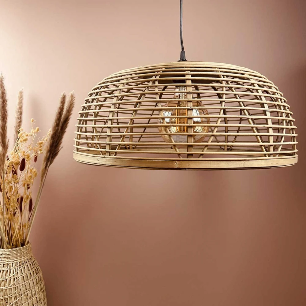 Suspension Coupole En Bambou Grisé Jenas D50cm Tout équipée 1 Suspension Coupole En Bambou Grisé Jenas D50cm Tout équipée