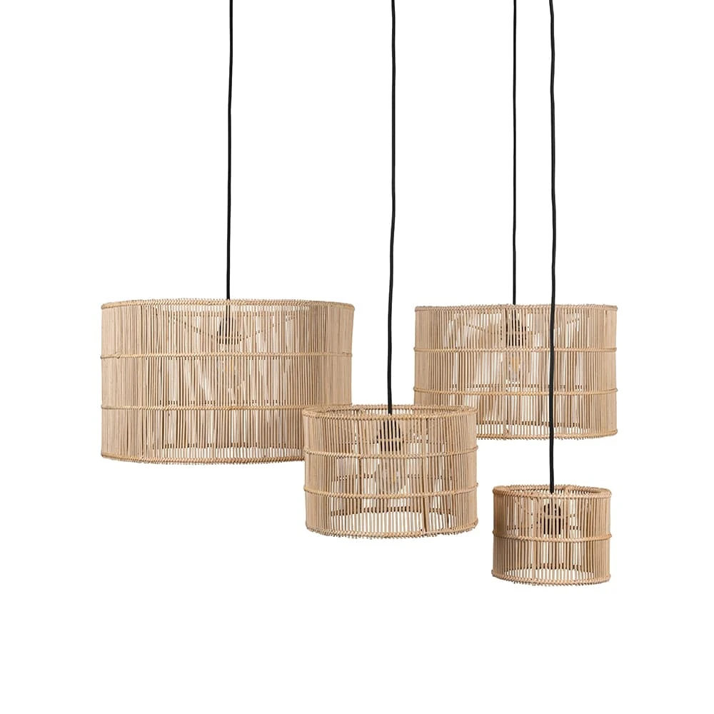 Abat Jour Pour Lustre En Bois De Rotin Naturel Tina - 4 Tailles 1 Abat Jour Pour Lustre En Bois De Rotin Naturel Tina - 4 Tailles