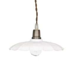 Suspension En Métal Festonné Blanc