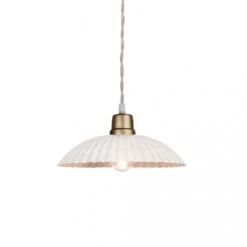 Suspension Complète En Métal Festonné Blanche L