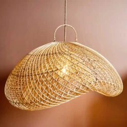 Abat Jour Pour Lampe En Rotin Grain De Café Faite Main à Bali