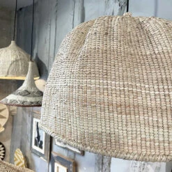 Abat Jour Pour Lustre En Sisal Tressé D45-50cm - Modèle Fait à La Main -Décoration Intérieur suspension en sisal tresse d45 50cm modele fait a la main 2