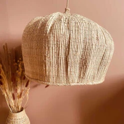 Abat Jour Pour Lustre En Sisal Tressé D45-50cm - Modèle Fait à La Main -Décoration Intérieur suspension en sisal tresse d45 50cm modele fait a la main 3
