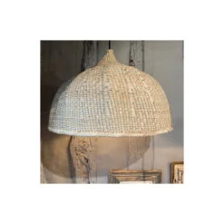 Abat Jour Pour Lustre En Sisal Tressé D45-50cm - Modèle Fait à La Main -Décoration Intérieur suspension en sisal tresse d45 50cm modele fait a la main 5